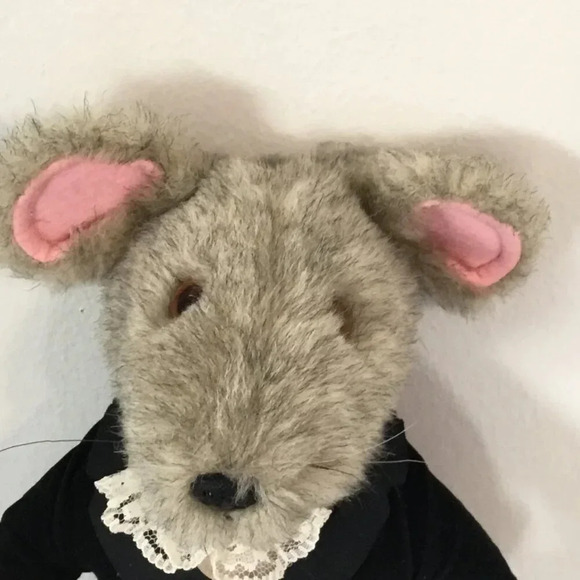 Rare Vintage Little Folk "Mouse  Louis" Plush, Victorian Edwardian Costume, 14" - Picture 9 of 16